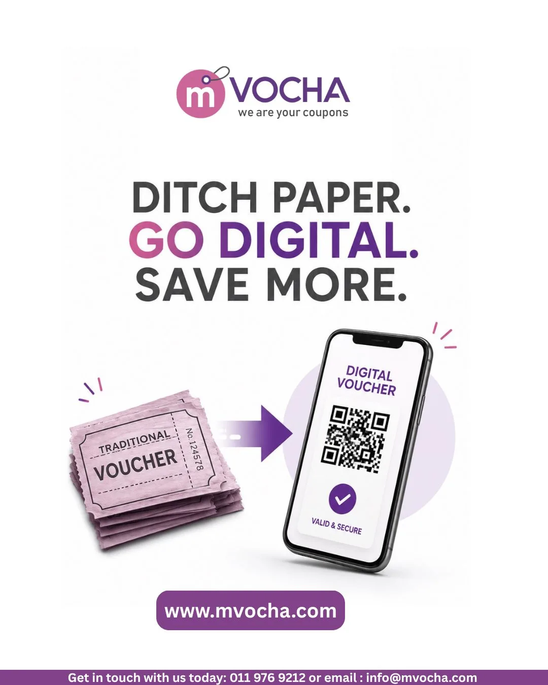 Generate and distribute digital vouchers