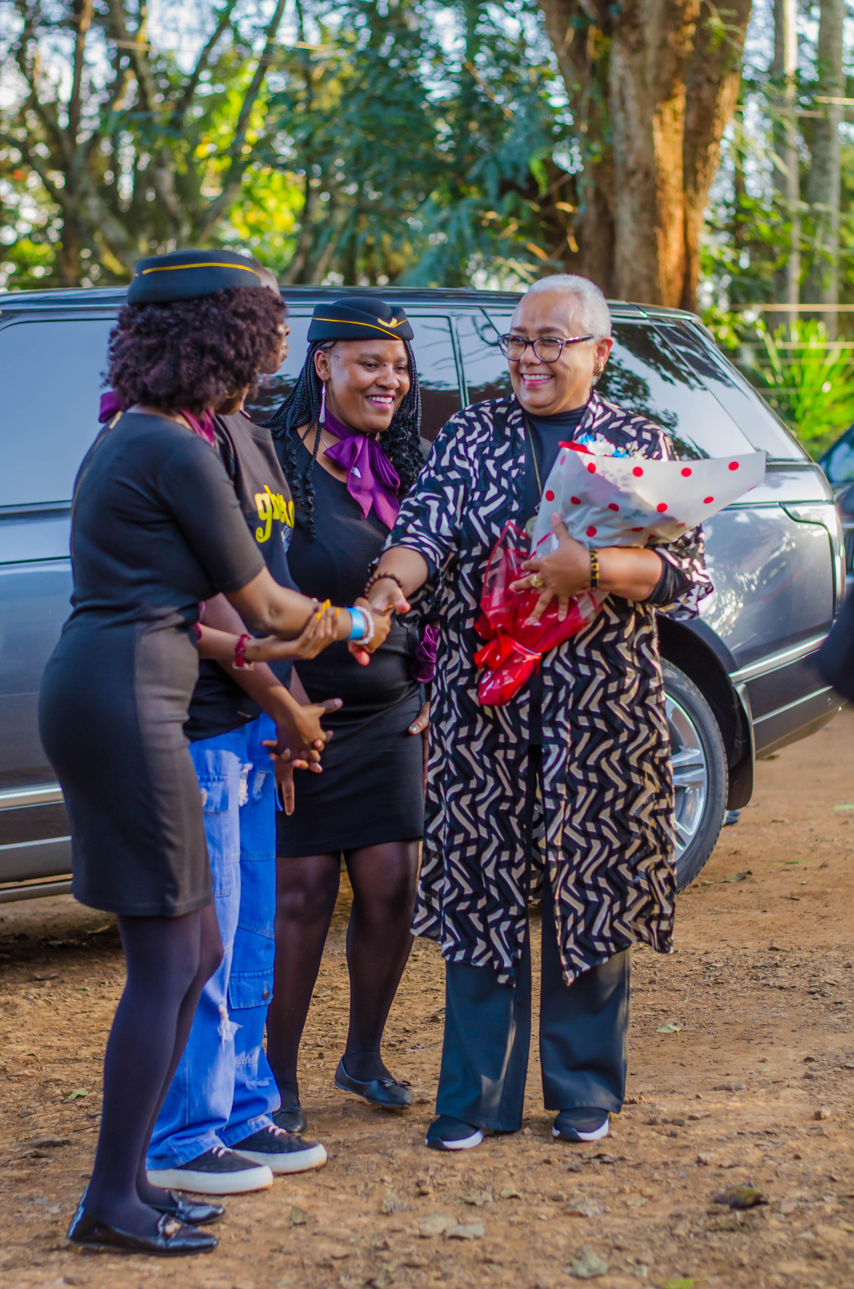 Our Ushers receive Former First Lady of the Republic of Kenya,Margaret Kenyatta for the Ghetto Classics Charity Golf Tournament