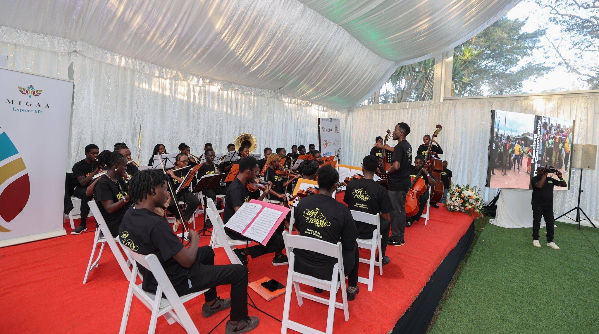 Ghetto Classics Orchestra performing at the Ghetto Classics Charity Golf Tournament